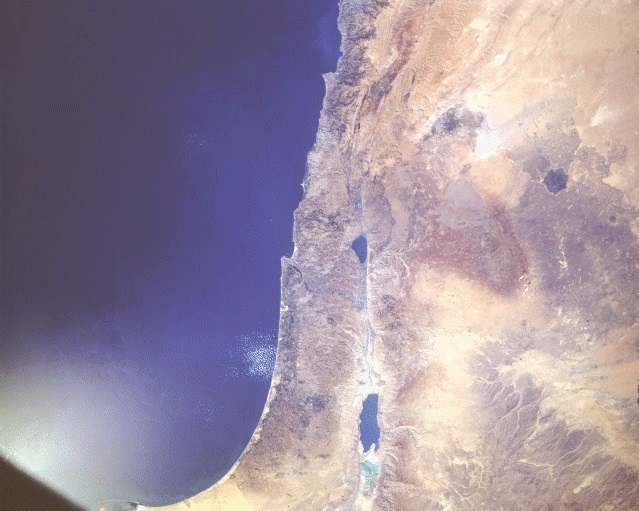 Satellite Photo of Dead Sea region